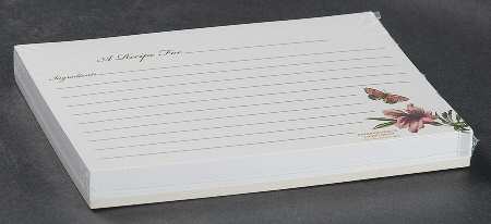 Botanic Garden 4" X 6" Paper Recipe Card - Set of 40