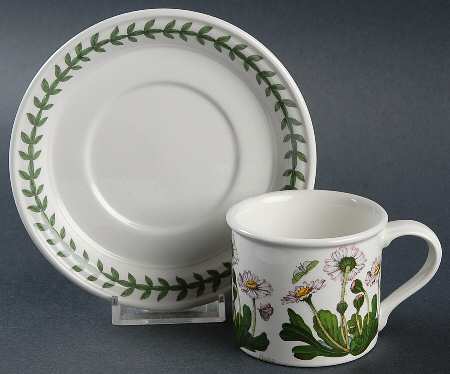 Botanic Garden Flat Demitasse Cup & Saucer Set