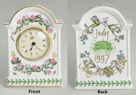 Botanic Garden Signed 25th Anniversary Mantel Clock