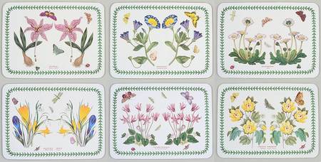 Botanic Garden (Set of 6 Motif) Corkboard Placemats