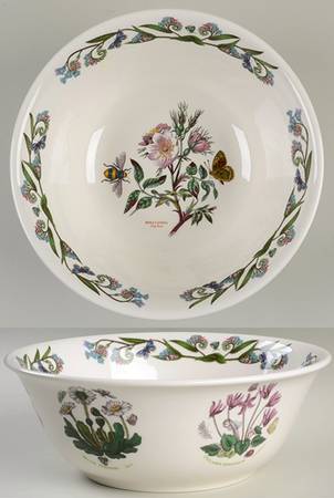 Botanic Garden 11" Flared Large Salad Serving Bowl