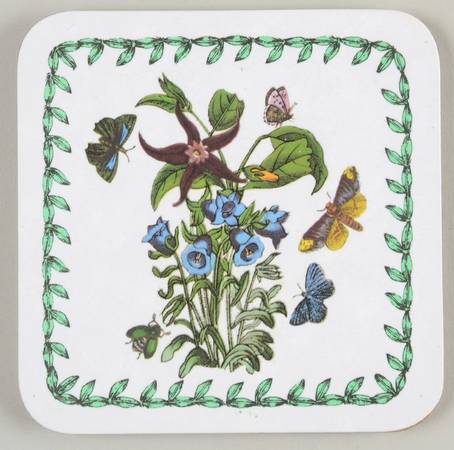 Botanic Garden Square Wood Coaster W/Felt Back
