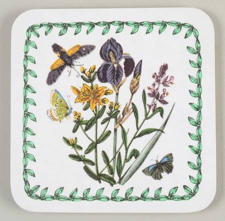 Botanic Garden Square Wood Coaster W/Felt Back