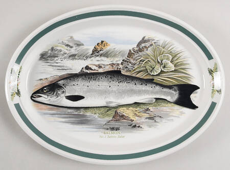 Compleat Angler Band 13" Oval Serving Platter by Portmeirion