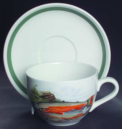 Compleat Angler Band Jumbo Cup & Saucer Set