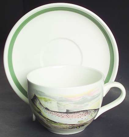 Compleat Angler Band Jumbo Cup & Saucer Set