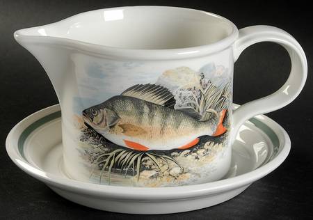 Compleat Angler Band Gravy Boat & Underplate