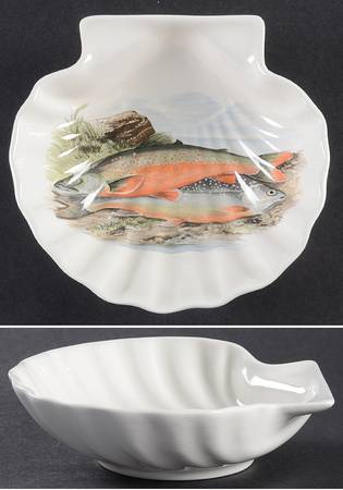 Compleat Angler Fern Shell Shaped Dish