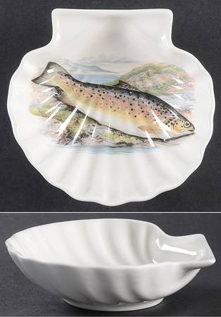 Compleat Angler Fern Shell Shaped Dish