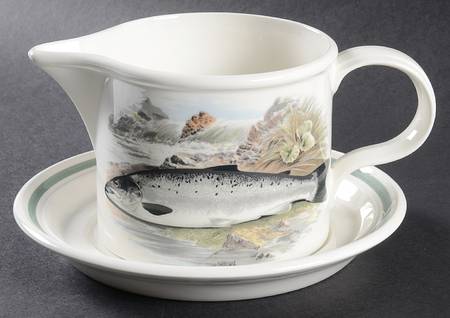 Compleat Angler Band Gravy Boat & Underplate
