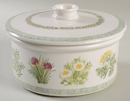 Garden Herbs Round Covered Vegetable