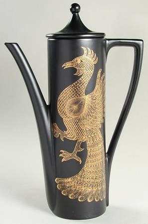 Gold Phoenix Coffee Pot & Lid