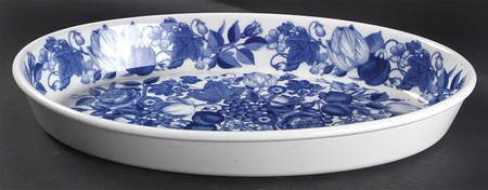 Harvest Blue 14" Oval Baker