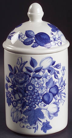 Harvest Blue Large Bath Jar & Lid