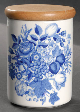 Harvest Blue Small Canister & Lid