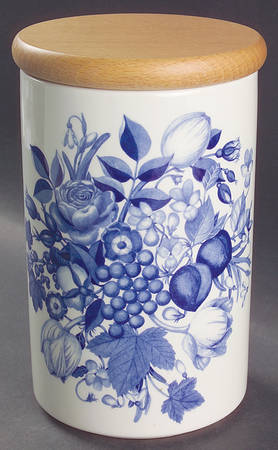 Harvest Blue Large Canister & Lid