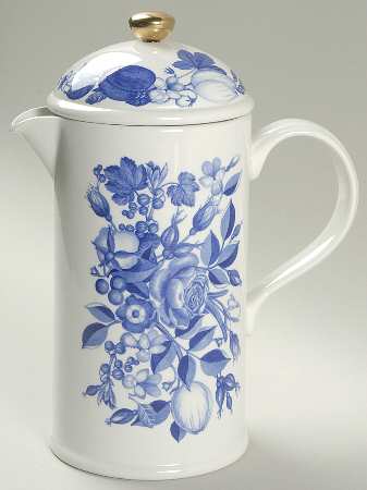 Harvest Blue 8 Cup Cafetiere & Lid/Press