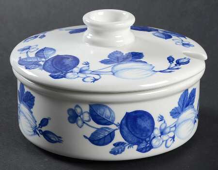 Harvest Blue Parmesan Pot & Lid