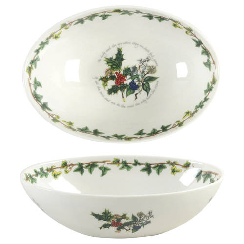 The Holly and The Ivy 8" Oval Bowl