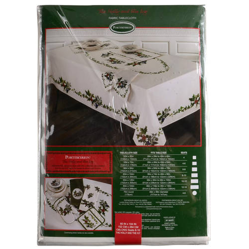 The Holly and The Ivy 60" X 104" Oblong Tablecloth