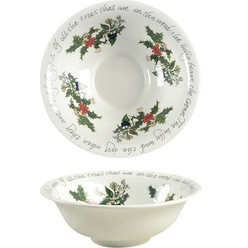 The Holly and The Ivy Footed Basin