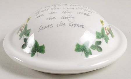 The Holly and The Ivy Lid for Sugar Bowl