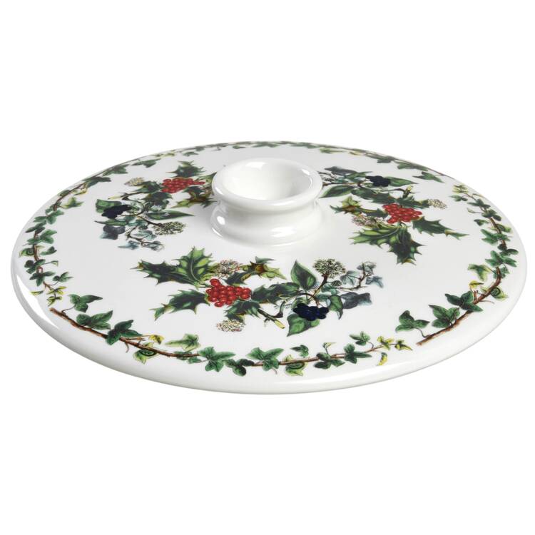 The Holly and The Ivy Lid for 1.5 Qt Rd Drum Casserole/Vegetable/Souffle