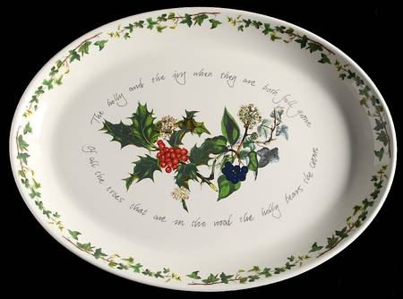 The Holly and The Ivy 20" Oval Serving Platter