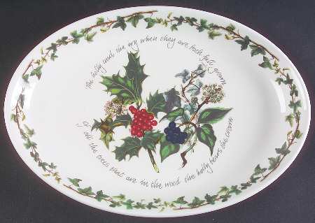 The Holly and The Ivy 10" Oval Steak Platter