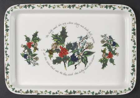 The Holly and The Ivy Rectangular Baking Tray 13"
