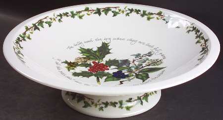 The Holly and The Ivy Sovereign Shape Footed Comport