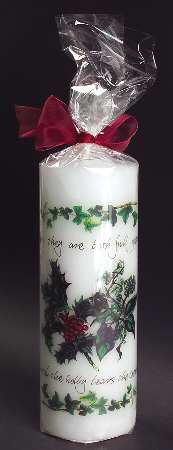 The Holly and The Ivy 7" Pillar Candle (Wax)