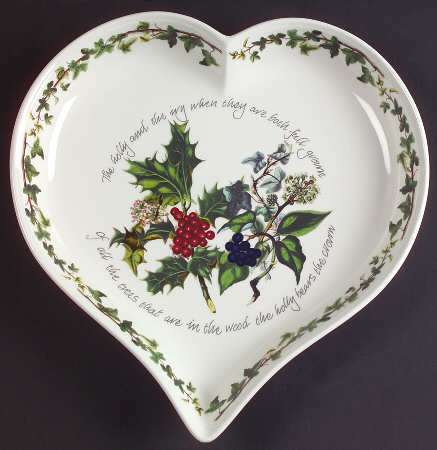 The Holly and The Ivy Heart Shaped Dish