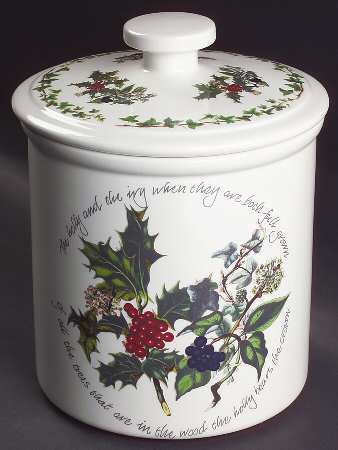 The Holly and The Ivy Cookie Jar & Lid
