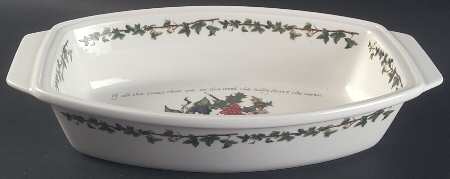 The Holly and The Ivy Handled Oval Deep Baker