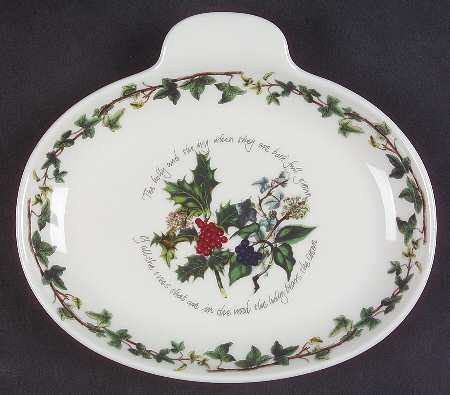 The Holly and The Ivy Oval Tab Handled Dish by Portmeirion