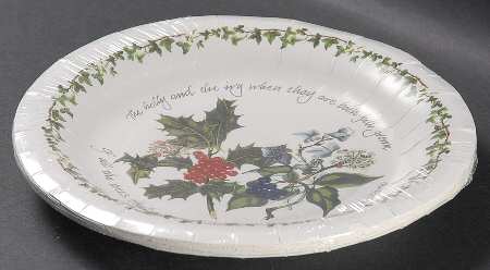 The Holly and The Ivy Pack of 8 - Paper Luncheon/Dessert Plates