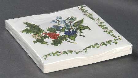The Holly and The Ivy Package of Paper Beverage Napkins