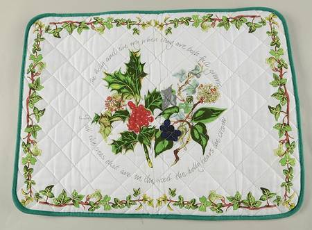 The Holly and The Ivy Rectangular Quilted Cloth Placemat