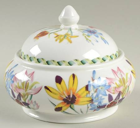 Ladies Flower Garden Trinket Box with Lid