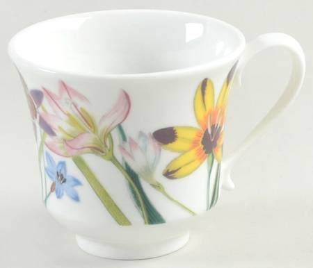 Ladies Flower Garden Flat Demitasse Cup
