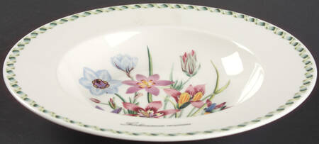Ladies Flower Garden Large Rim Soup Bowl