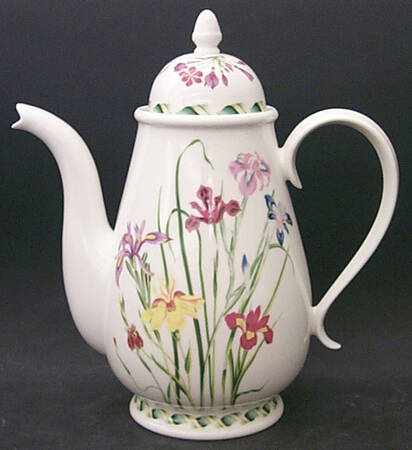Ladies Flower Garden Coffee Pot & Lid