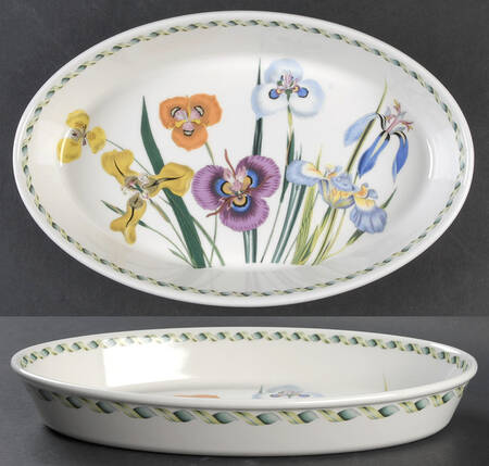 Ladies Flower Garden 11" Oval Baker