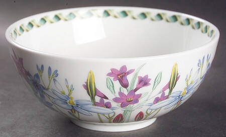 Ladies Flower Garden Coupe Fruit Cereal Bowl