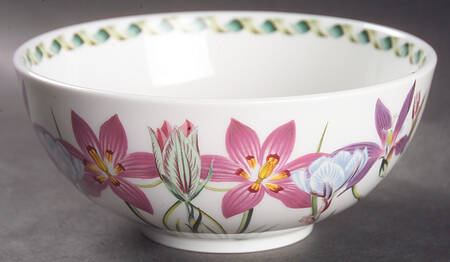 Ladies Flower Garden Coupe Fruit Cereal Bowl