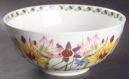 Ladies Flower Garden Coupe Fruit Cereal Bowl