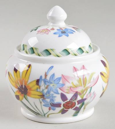 Ladies Flower Garden Trinket Box with Lid