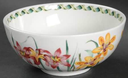 Ladies Flower Garden Coupe Fruit Cereal Bowl