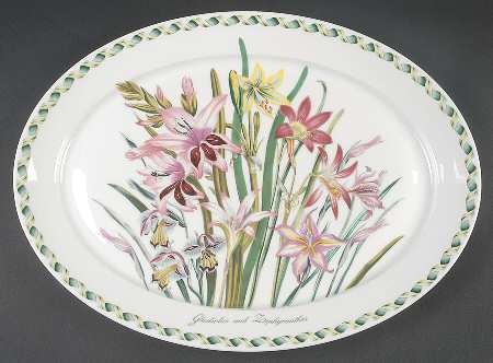 Ladies Flower Garden 15" Oval Serving Platter